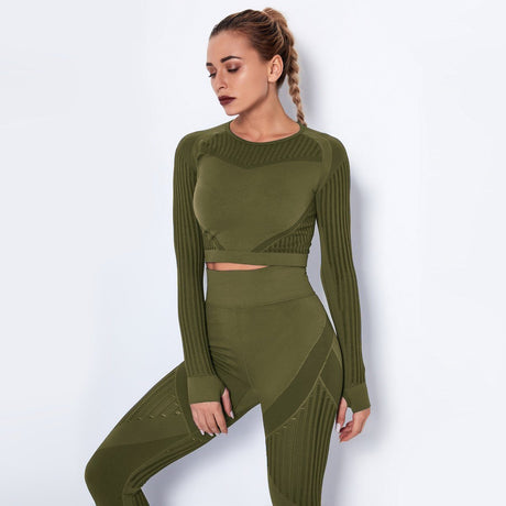 Sparkiah Mesh Seamless Crop Top