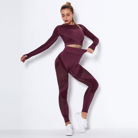 Sparkiah Mesh Seamless Set - Leggings + Top