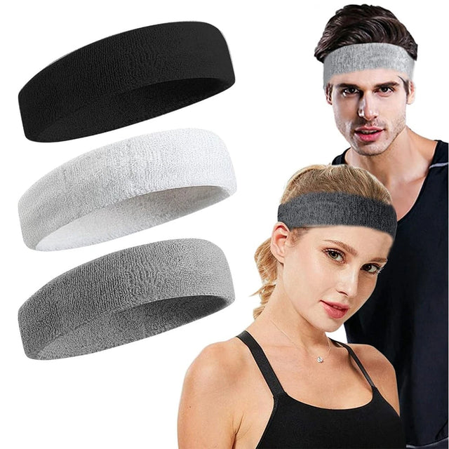 Sparkiah 3pcs Sweatproof Sports Headbands