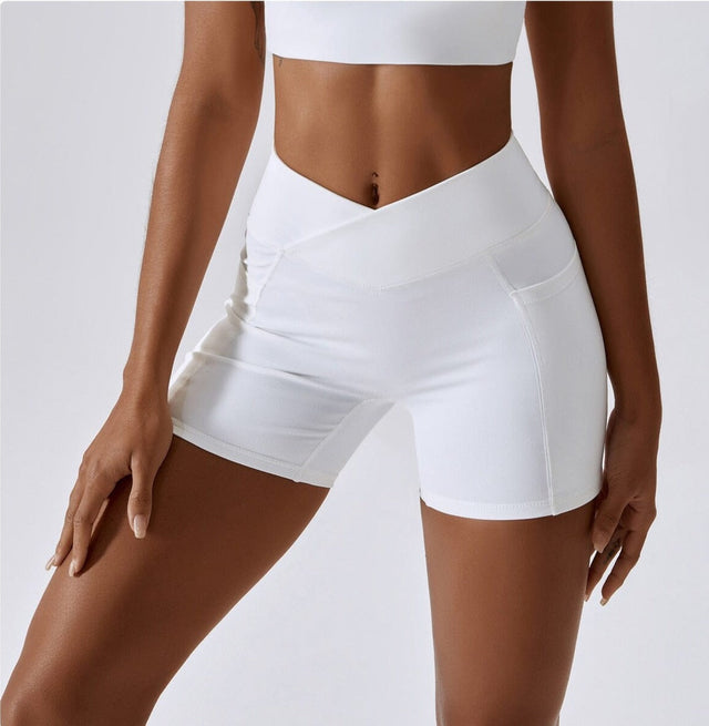 Sparkiah Asymmetrical Pocket Shorts