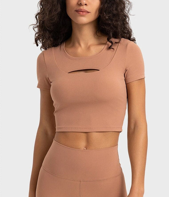 Sparkiah SleekFit Hollow Crop Top