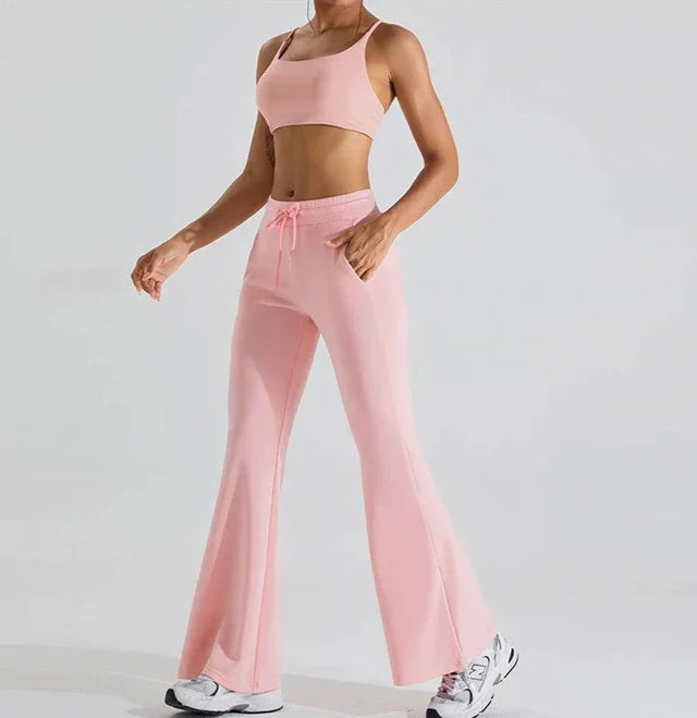 Sparkiah Vibe Drawstring Flare Pants