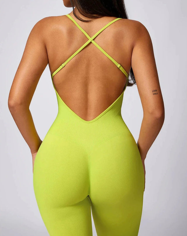 Sparkiah Chronicle Cross Back Seamless Jumpsuit