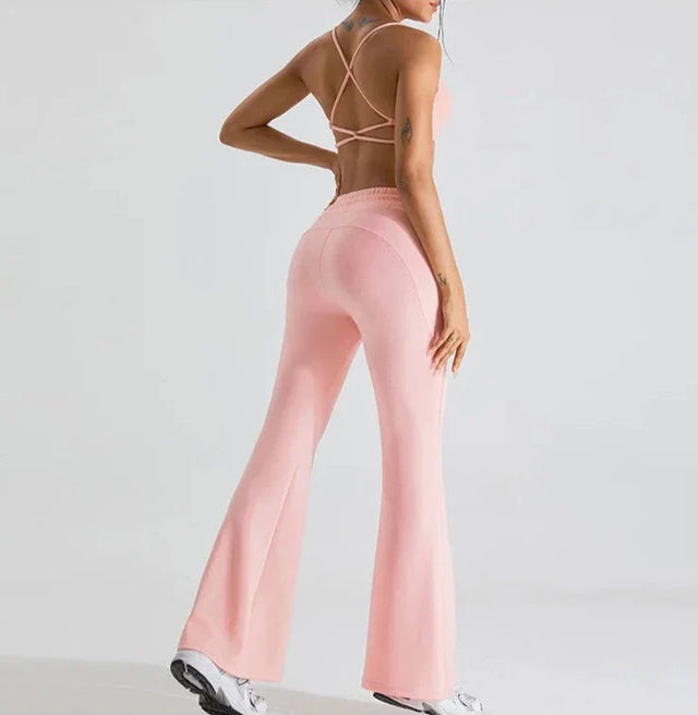 Sparkiah Vibe Drawstring Flare Pants