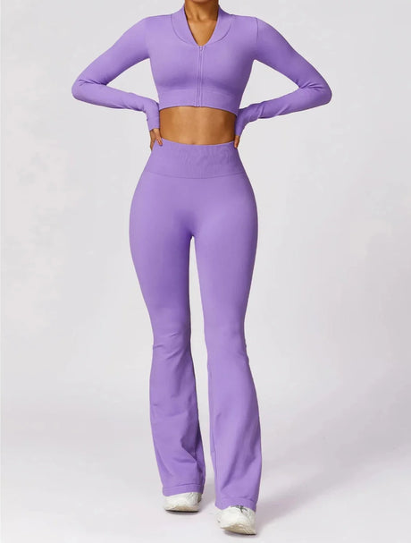 Sparkiah Seamless Serenity Flare Set - Leggings + Jacket