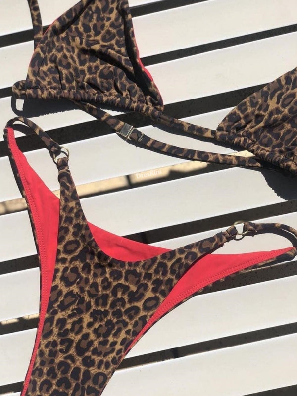 Sparkiah  Female Sexy Animal Print Bikini Set