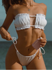 Sparkiah  Female Drawstring Pleated Bikini Set