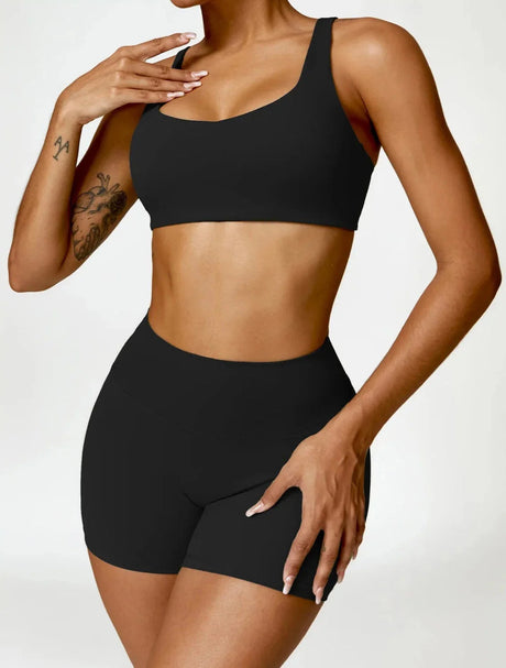 Sparkiah Charm Flex Performance Bra Set - Shorts + Top