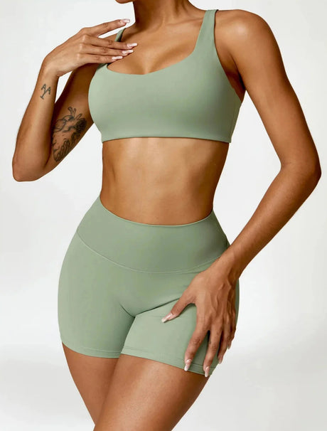 Sparkiah Charm Flex Performance Bra Set - Shorts + Top