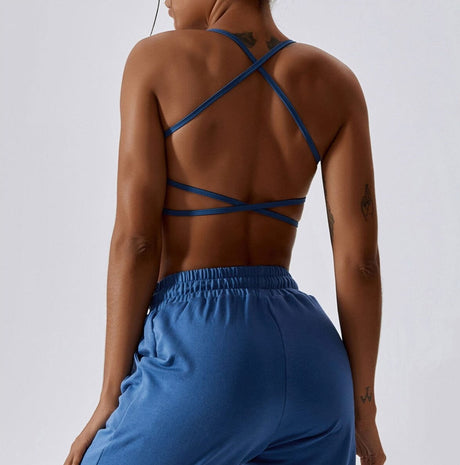 Sparkiah Cross-Back Halter Bra