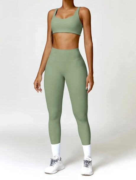 Sparkiah Charm Flex Performance Bra Set - Leggings + Top