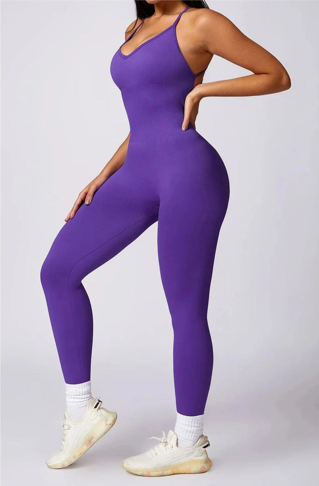 Sparkiah Chronicle Cross Back Seamless Jumpsuit