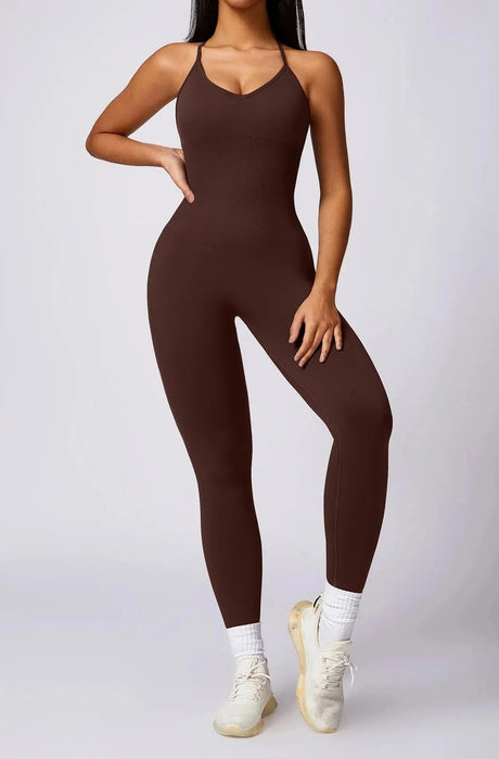 Sparkiah Chronicle Cross Back Seamless Jumpsuit