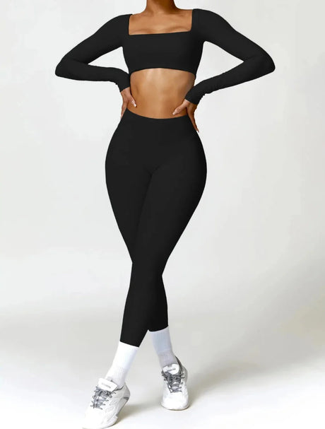 Sparkiah Charm Flex Performance Shirt Set - Leggings + Top