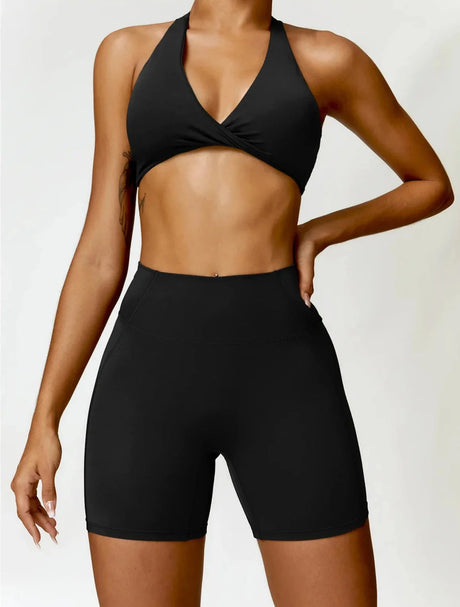 Sparkiah Glam Flow Yoga Set - Shorts + Top