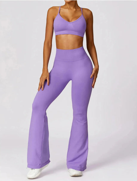 Sparkiah Seamless Serenity Flare Set - Leggings + Top