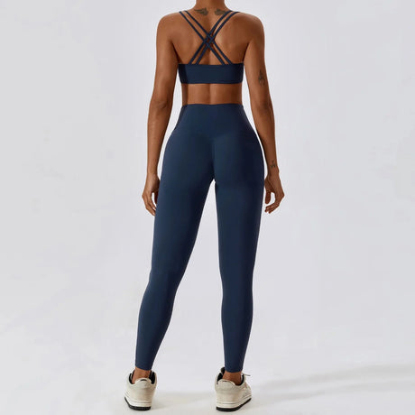 Sparkiah Athletic Brim Seamless Gym Set - Leggings + Top