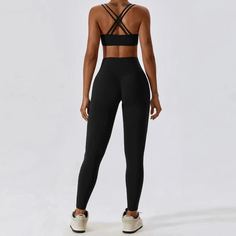 Sparkiah Athletic Brim Seamless Gym Set - Leggings + Top