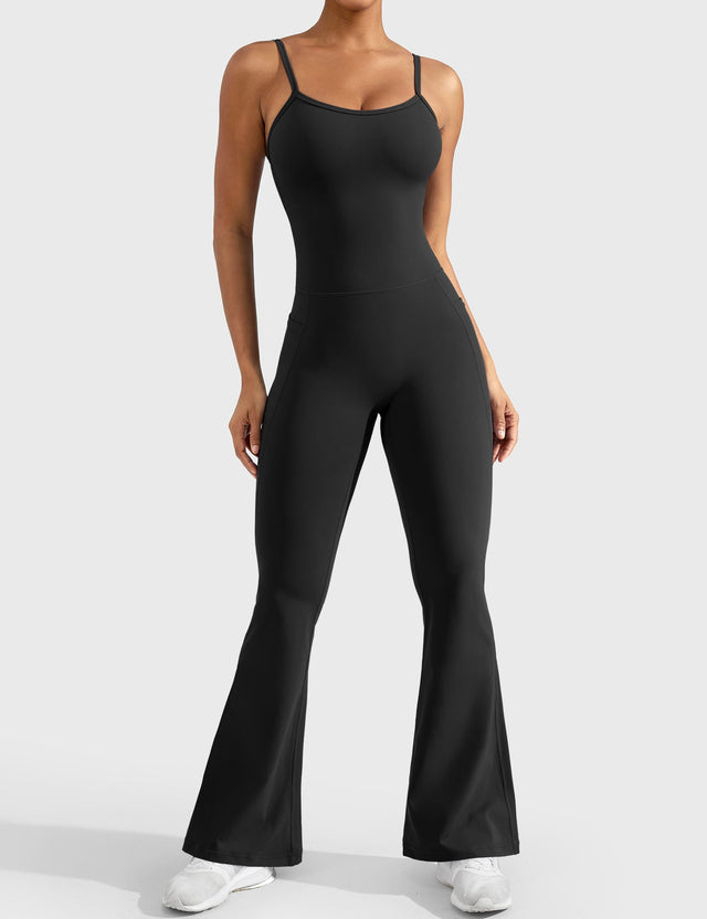 Sparkiah Mena Flared Jumpsuit with Side Pockets