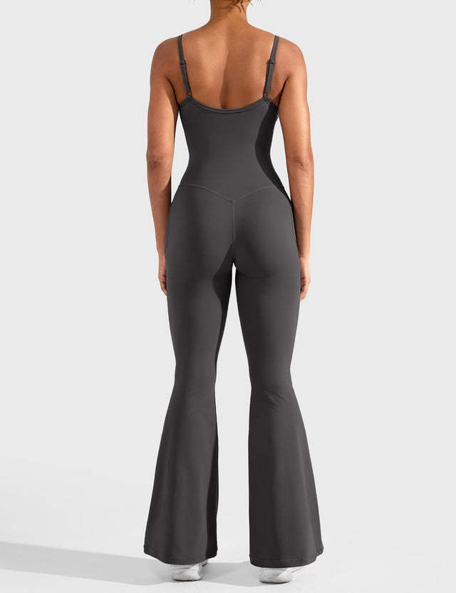 Sparkiah Mena Flared Jumpsuit with Side Pockets