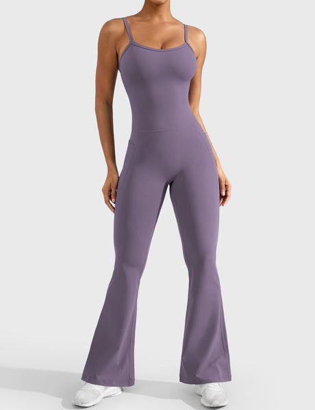 Sparkiah Mena Flared Jumpsuit with Side Pockets