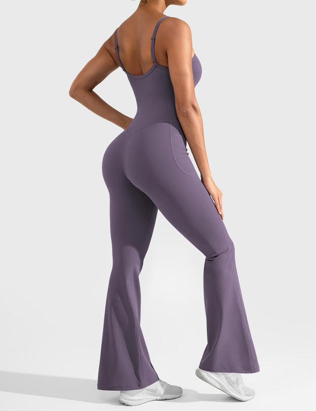 Sparkiah Mena Flared Jumpsuit with Side Pockets