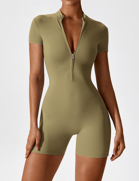 Sparkiah Short Sleeve Zipper Romper