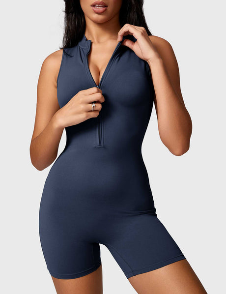 Sparkiah Belle Sleeveless Zipper Romper