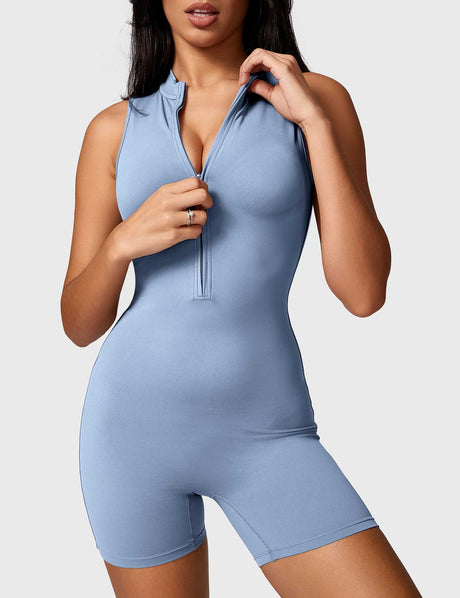 Sparkiah Belle Sleeveless Zipper Romper