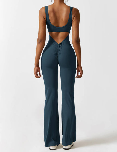 Sparkiah V-Back Flared Jumpsuit