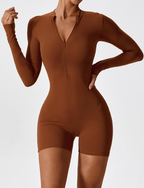 Sparkiah Long Sleeve Zipper Romper