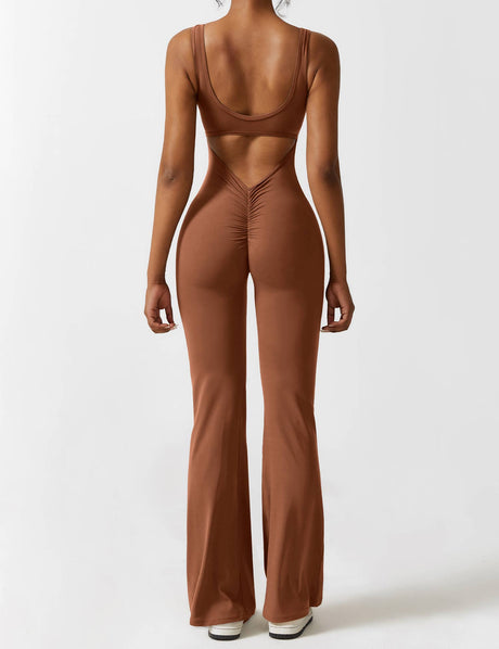 Sparkiah V-Back Flared Jumpsuit