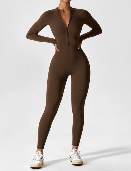 Sparkiah Long Sleeve/ Short Sleeve Zipper Jumpsuit