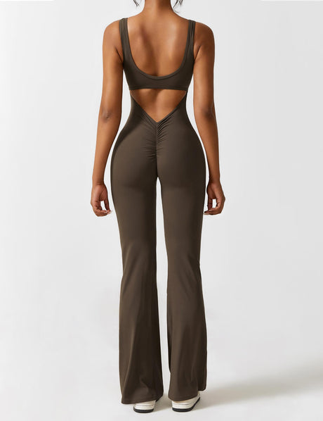 Sparkiah V-Back Flared Jumpsuit