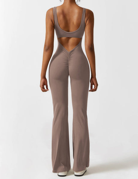 Sparkiah V-Back Flared Jumpsuit