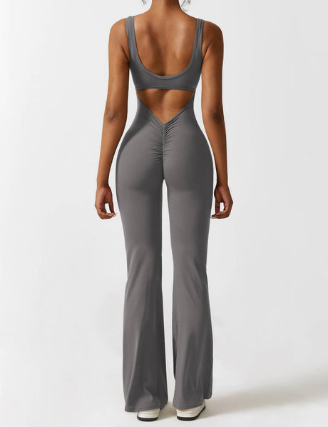 Sparkiah V-Back Flared Jumpsuit