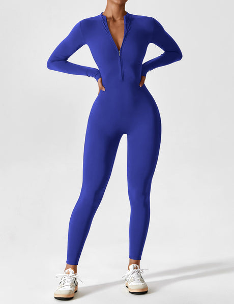 Sparkiah Long Sleeve/ Short Sleeve Zipper Jumpsuit