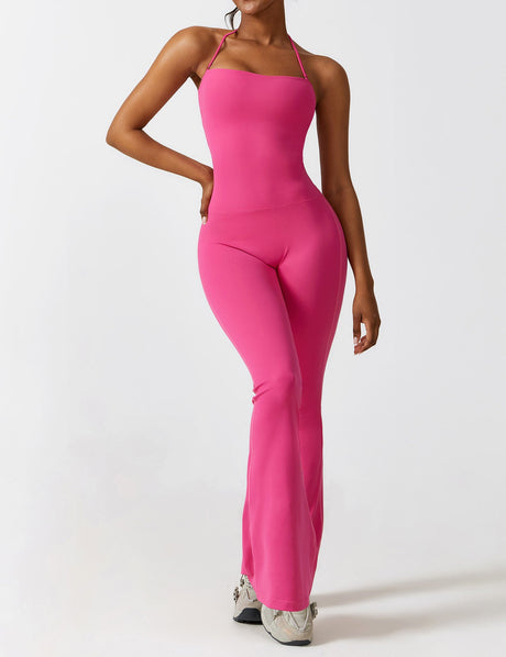 Sparkiah Halter Flared Jumpsuit