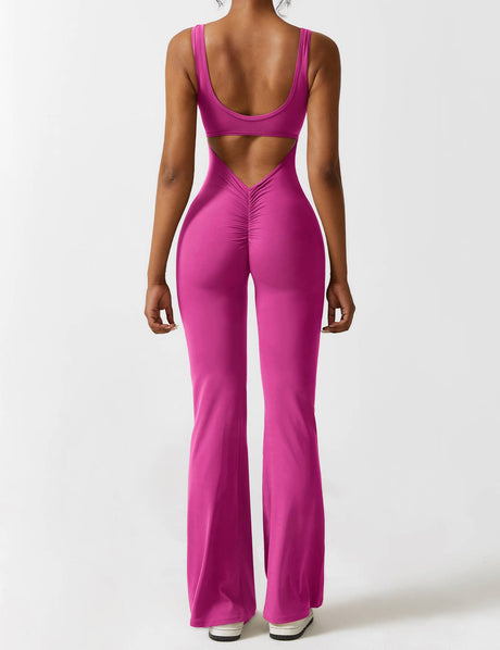 Sparkiah V-Back Flared Jumpsuit