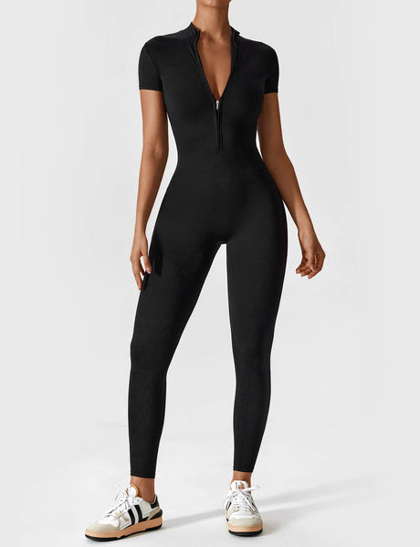 Sparkiah Long Sleeve/ Short Sleeve Zipper Jumpsuit