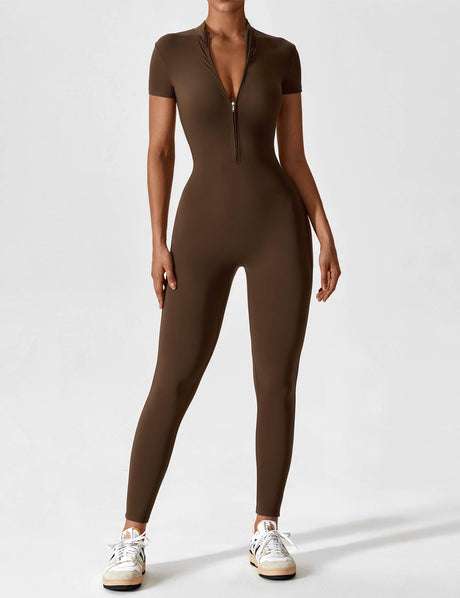 Sparkiah Long Sleeve/ Short Sleeve Zipper Jumpsuit