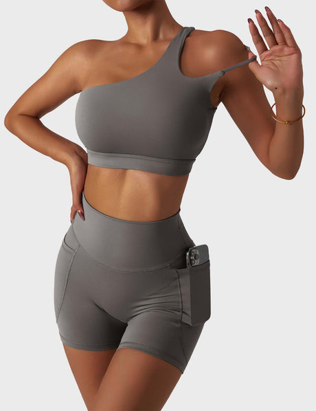 Sparkiah One Shoulder Sports Set